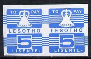 Lesotho 1986 Postage Due 5s new blue in unmounted mint im...