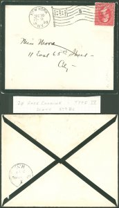 12/30/1899 CDS, Flag Cancel, MOURNING COVER, #267Bc ROSE CARMINE, SCV $200!
