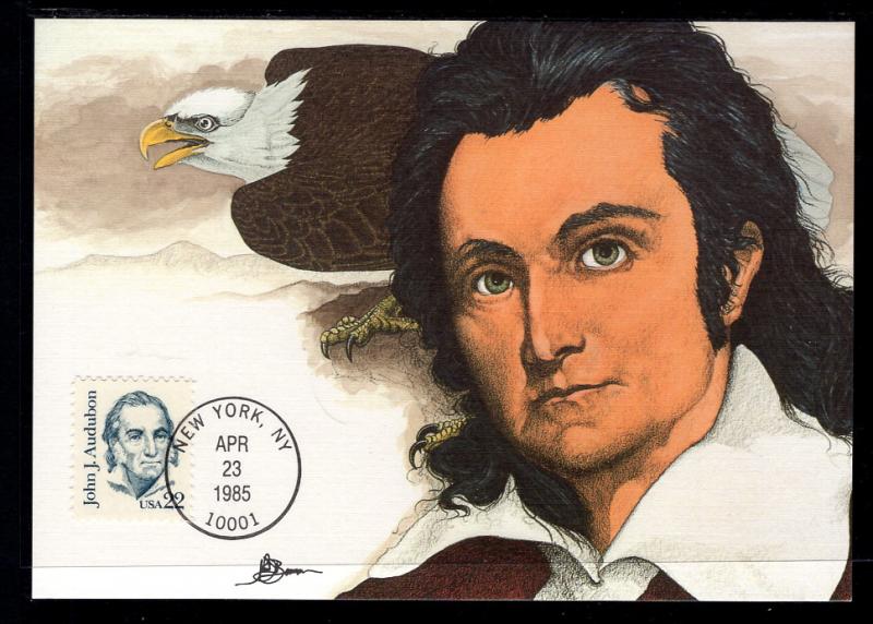 US 1863 Audubon Fleetwood Maxi Card U/A FDC