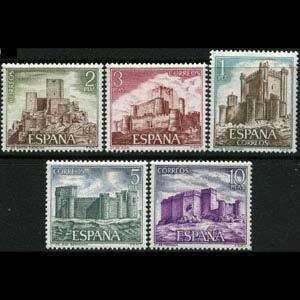 SPAIN 1972 - Scott# 1720-4 Castles Set of 5 NH