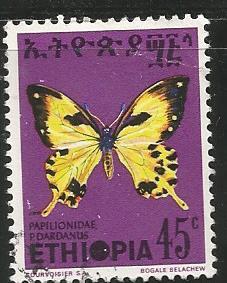 ETHIOPIA 722, USED STAMP, BUTTERFLY