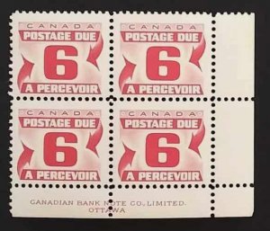 Canada J26 Plate Block LR VF MNH