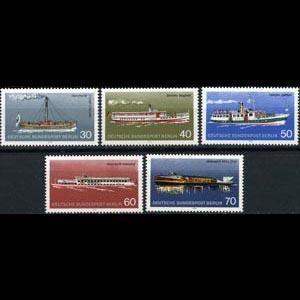 GERMANY-BERLIN 1975 - Scott# 9N354-8 Ships Set of 5 NH