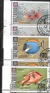 Tanzania Blocks of 8 - Marine life - Chale, Kangaja, Totovu. #28,29,31