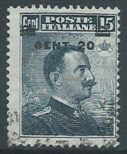Italy, Sc #129, 20c on 15c, Used