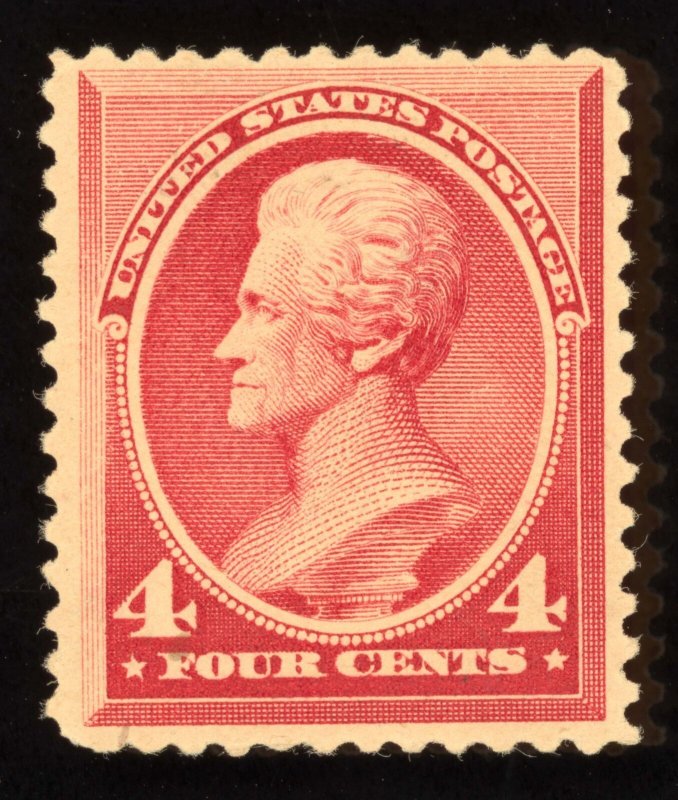 US Scott 215 Mint HR OG 4c carmine Andrew Jackson Lot AM2087 bhmstamps