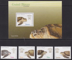 Guinea-Bissau, Fauna, Turtles MNH / 2001