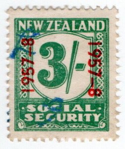 (I.B) New Zealand Revenue : Social Security 3/- (1957)