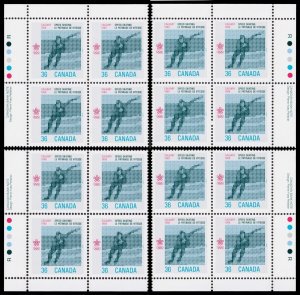 Canada Scott 1130 Blocks, All 4 Corners (1987) Mint NH VF M