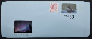 1999 US Sc. #UC65 air mail letter sheet, added postage, folded, mint, very nice