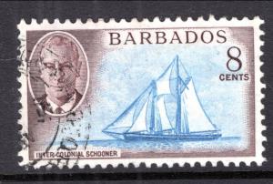 Barbados 221 Sailing Ship Used VF