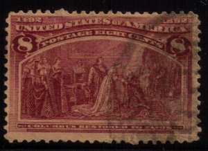 US Sc #236 Used 8c Magenta F-VF