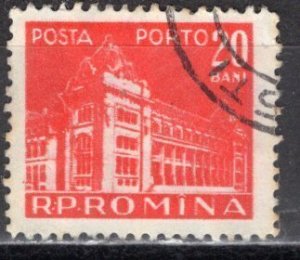 Romania; 1957: Sc. # J116;  Used CTO Left Side Stamp