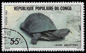 Congo #657 Used; 55f Turtle (1982)