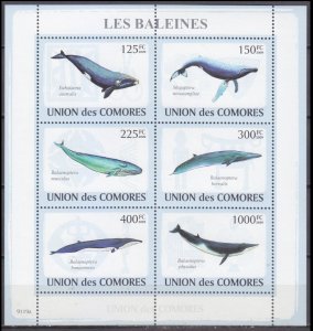 2009 Comoro Islands 2121-26KL Whales 10,00 €