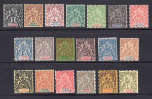 MOMEN: FRENCH ST PIERRE SC #60-78 1892-1908 MINT OG H LOT #65924