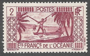French Polynesia (1934) - Scott # 81,   MH