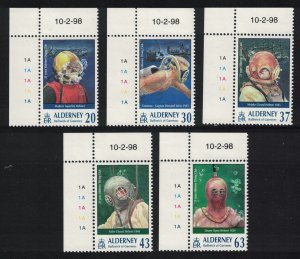 Alderney Diving Club 5v Corners 1998 MNH SG#A110-A114
