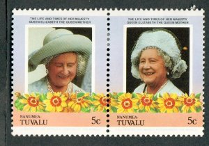 Tuvalu Nanumea #41a-b Mint Hinged attached pair