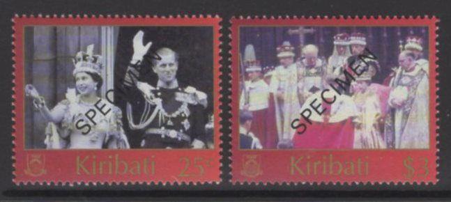 KIRIBATI SG674/5s 2003 ANNIV OF CORONATION SPECIMEN MNH