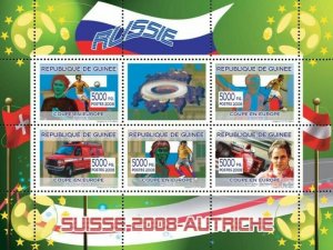 Guinea 2008 MNH - Russian football players, Swiss ambulance. Mi 5406-5410