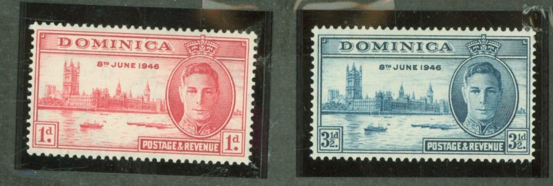 Dominica #112-113 Unused Single (Complete Set)