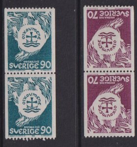 Sweden  #787-788  MNH  1968   World Council of Churches in pairs