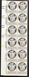 US #1768 MNH F/VF 15c PB of 12 Christmas 1978 [CVR325]