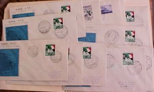 TRIESTE  ZONE A 35 DIFF. COVERS  1952-1953 CACHETED