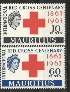 Mauritius # 271-72 Red Cross Centenary  (2) Mint NH