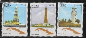 Cuba 2553-2555 Lighthouses set MNH