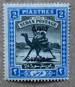 Sudan 1909 2pia Army Service camel rider, unused. Scott MO10, CV $85.00. SG A11