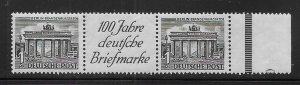 Germany West Berlin 9N42 Michel W12 Booklet Sheet Strip MLH (*sch)