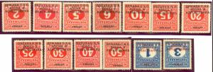 YUGOSLAVIA LOCAL ISSUE FOR BOSNIA 1918 INVERTED OVPT POSTAGE DUE Set w Cert MH