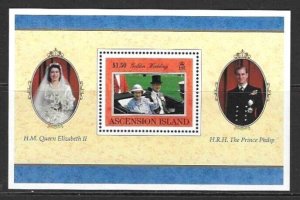 ASCENSION SGMS725 1997 SILVER WEDDING MNH