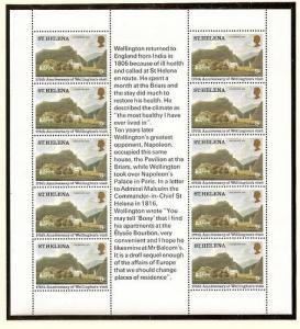 St. Helena 1980 2 sheets of 10 Wellingtons visit mnh sc 342-343