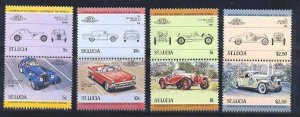 St. Lucia MNH sc# 653-656 Cars