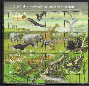 Tonga #650  42s  Wildlife Conservation  (MNH)  CV$55.00