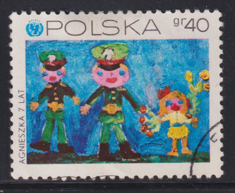 Poland 1810 Children’s Drawings and UNICEF Emblem 1971