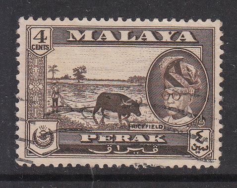 Malaya Perak 1957 Sc 129 4c Used