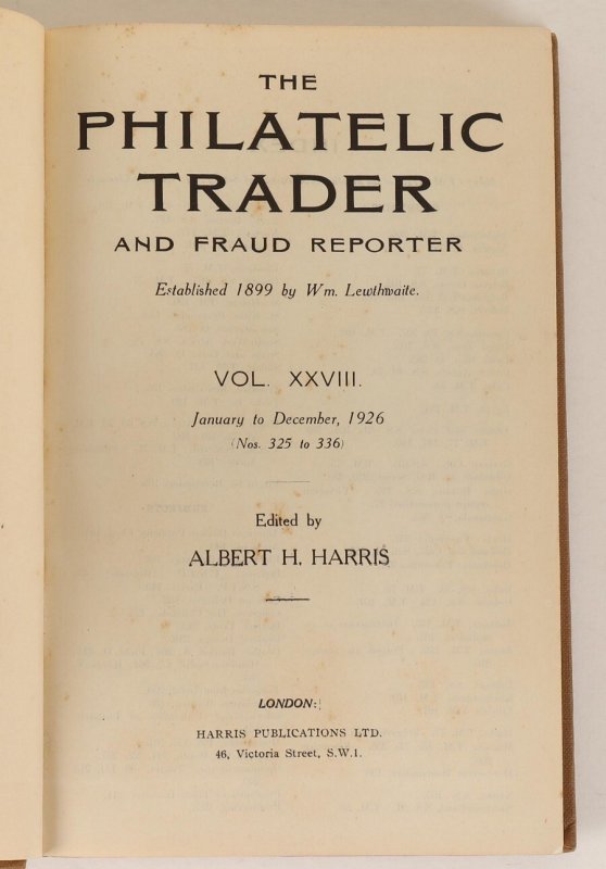 LITERATURE Great Britain The Philatelic Trader Vol XXVII, Jan-Dec 1926.  