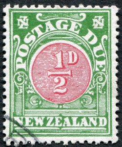 New Zealand 1926 ½d carmine & green Postage Due SGD29 used