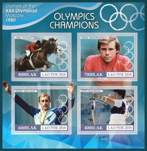 Stamps.Olympic Games 1980 in Moscow 2018 year 1+1 sheets perforated