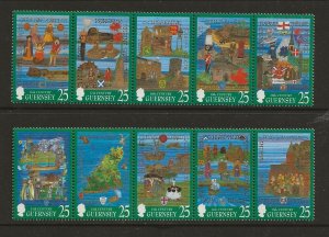 GB - GUERNSEY Sc 615-24 NH issue of 1998 - MILLENNIUM