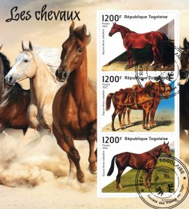 TOGO 2022 -  Horses / minisheet