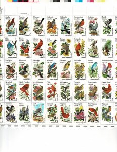 State Birds & Flowers 20c US Postage Sheets #1953-2002A