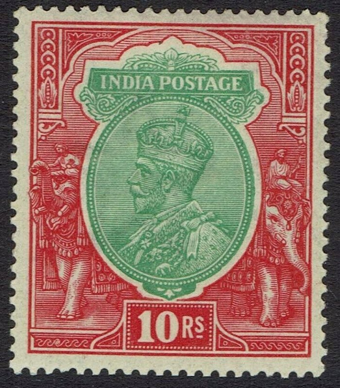 INDIA 1911 KGV 10R WMK LARGE STAR