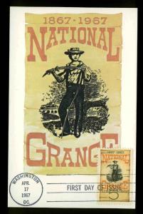 1323 National Grange FDC Washington, DC Colorano Pre-Silk Maximum Card