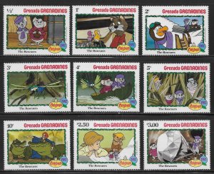 Grenada Grenadines 519-527 Disney 1982 Christmas The Rescuers MNH c.v. $7.75