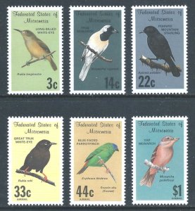 Micronesia #31,32,35,C34-6 NH 1988 Defins., Birds